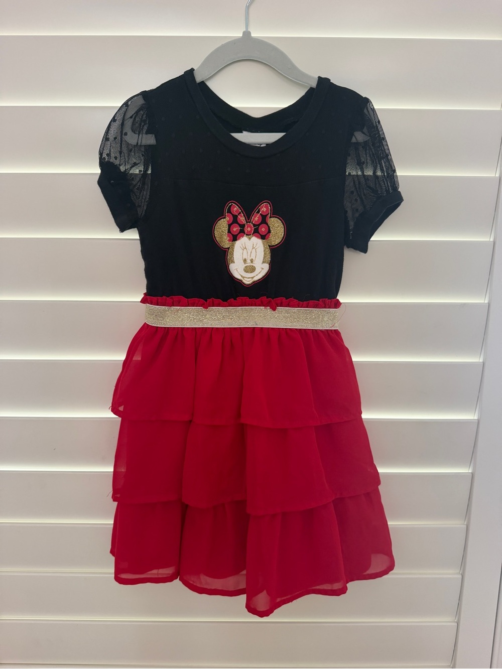 Disney Minnie Mouse Black & Red Tiered Tulle Dress for Kids
